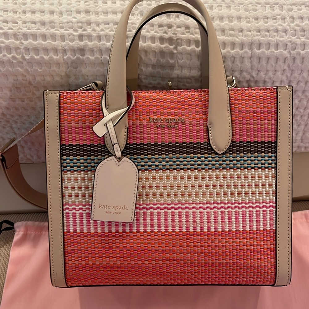 Kate Spade Pink and Cream Tote Bag with Elegant Design